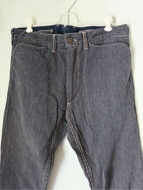 Freenote Cloth Splitback Stripe Hickory Jeans USA Selvedge Workwear Men’s 33x31